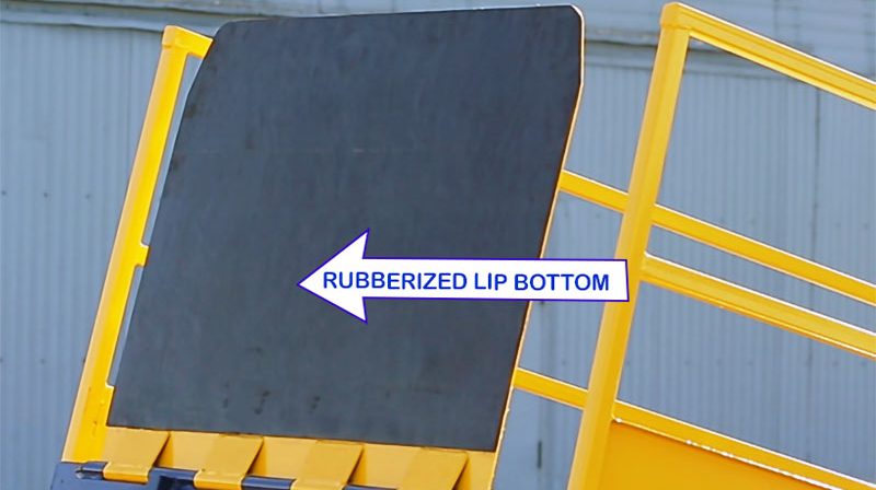 Portable loading ramps feature a rubberized lip bottom. LD5000