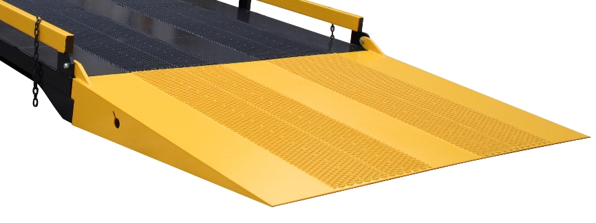 Adapt-A-Ramp Heavy duty portable ramp showing the HD50 Series Hinged Tail Plate