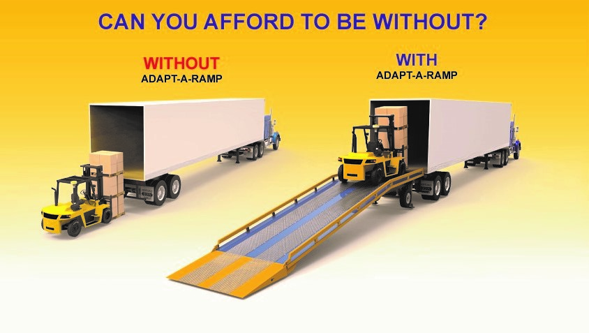 Loading a truck with and without the Adapt-A-Ramp