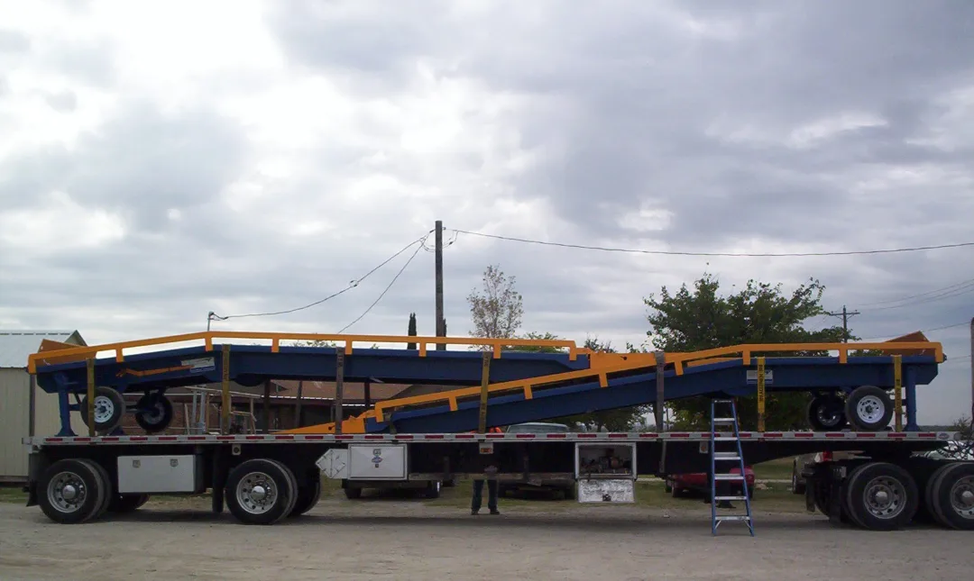 Flatbed Trailer with Adapt a Ramp Portable Loading Ramps