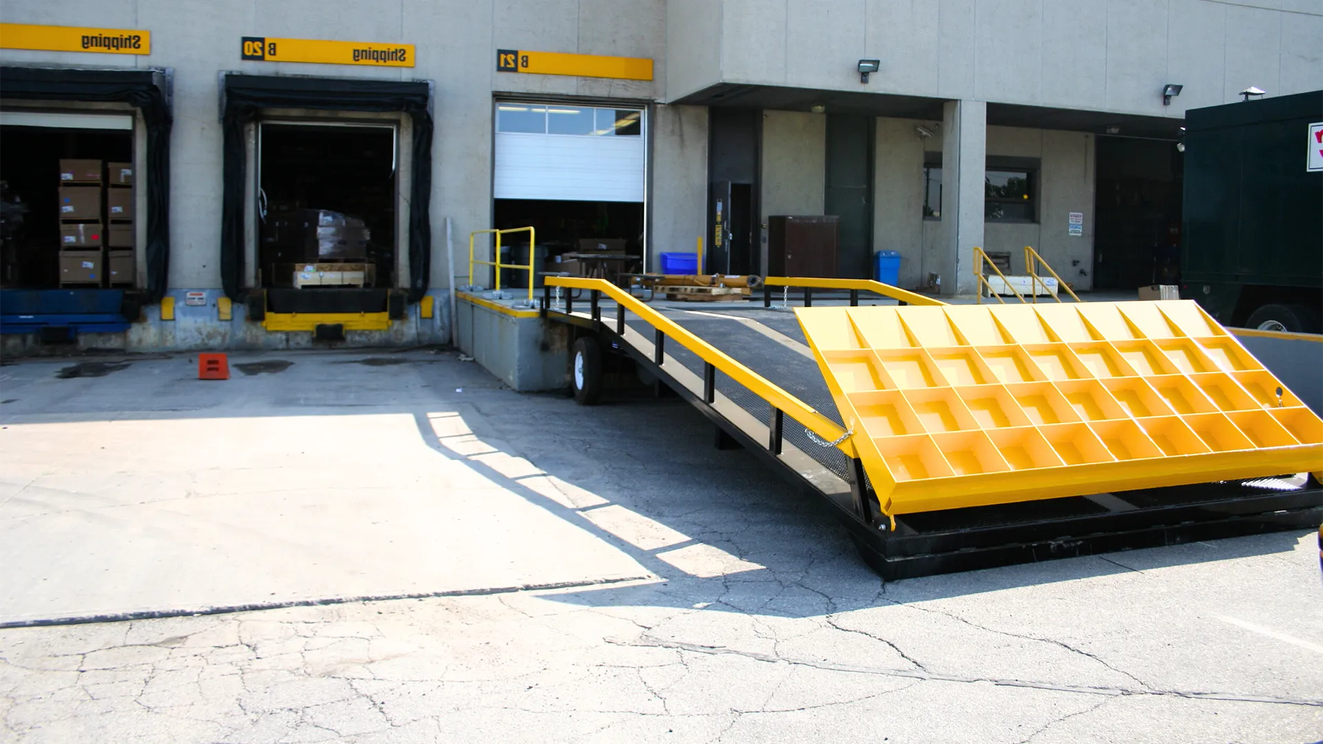 Adapt-A-Ramp used at a loading dock